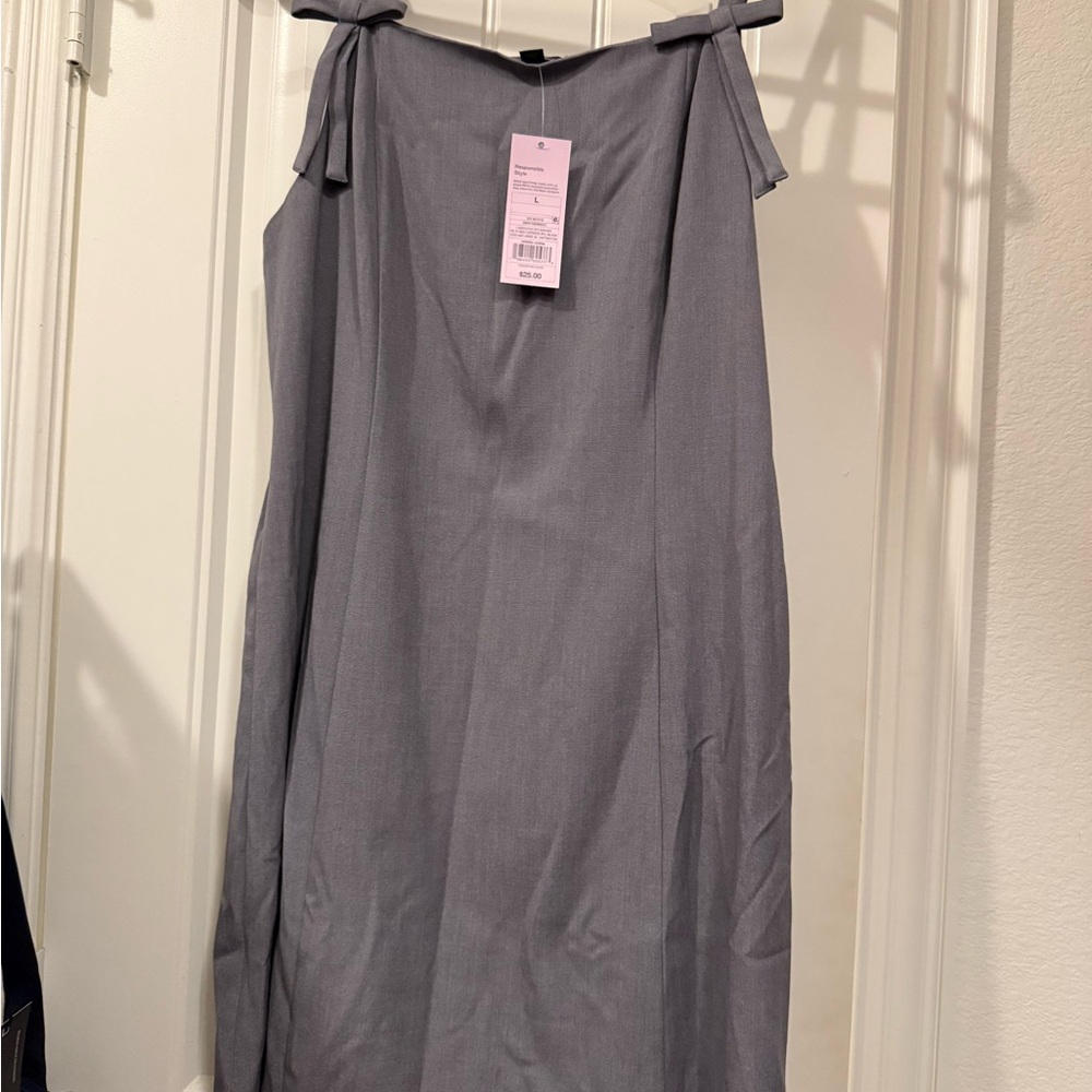 NWT Wild Fable Gray Tie-Strap Mini Dress - Size Large - Responsible Style